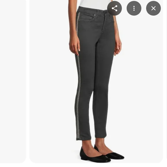 Tommy Bahama Boracay Grey Tux High-Rise Ankle Jeans